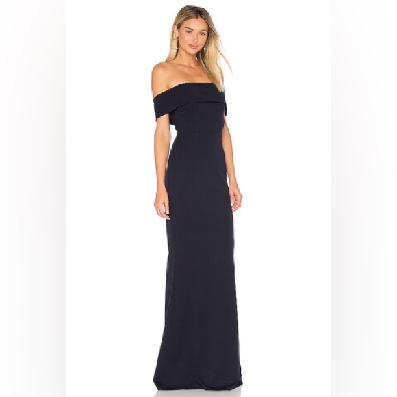 New! Katie May x Noel and Jean Legacy Gown Off-Shoulder Navy Maxi Dress 💙size 8 - Picture 2 of 12